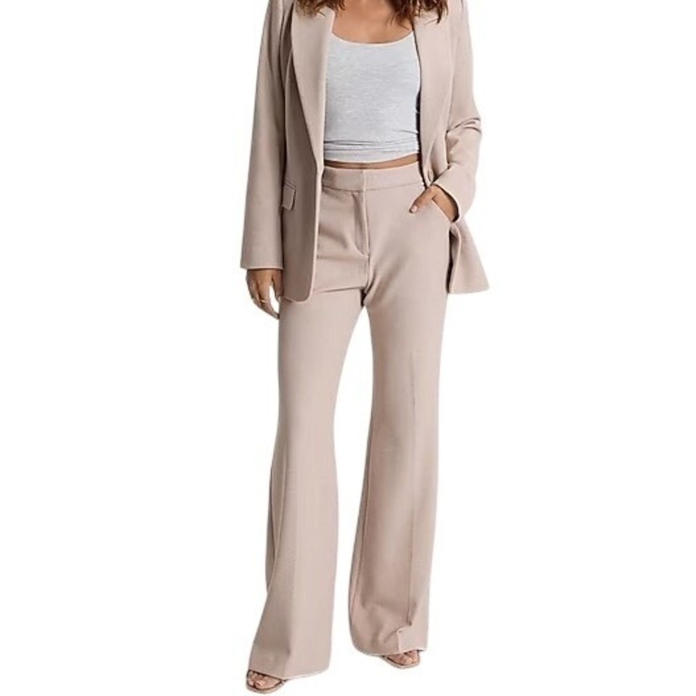 Express High Rise Flare Trouser Womens 6R Editor Stretch Pants Work Professional